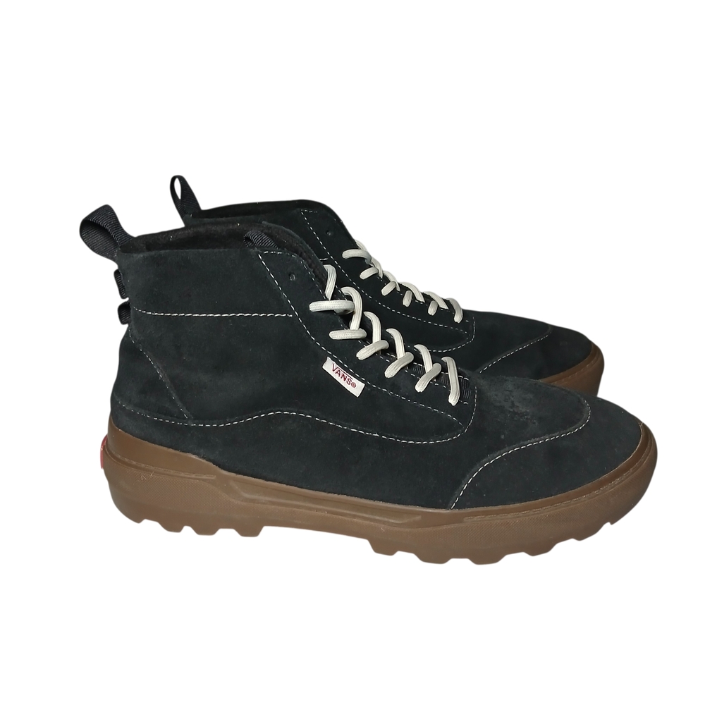 Vans Black Suede Chukka Boots with Brown Gum Sole